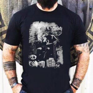 Fb County Smoking Skeleton Heavy Hard Shirt