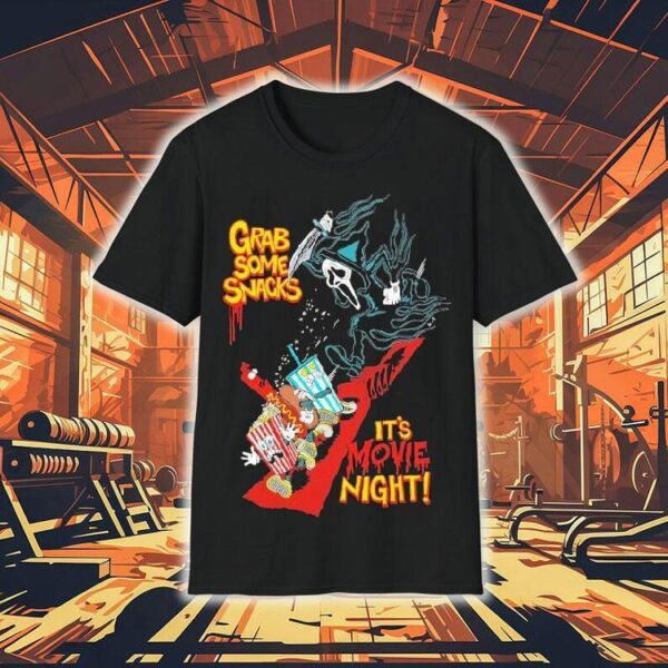Ghostface Grab Some Snacks It’s Movie Night At The Movies Grim Shirt