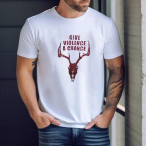 Give Violence A Chance Skull Longhorn Shirt