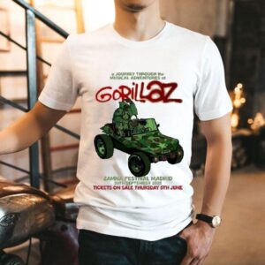 Gorillaz A Journey Through The Musical Adventures 20 Sept 2025 Zamna Festival Madrid Event Shirt