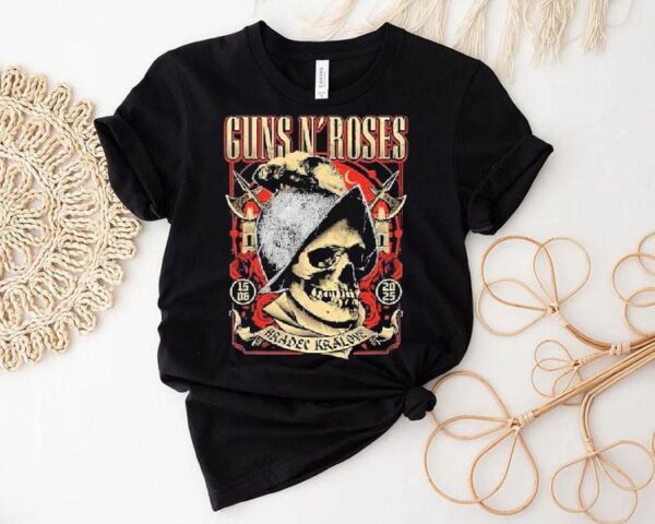 Guns N Roses Tour At Hradec Krlov In Czech Republic On June 15 2025 Skull Axe Shirt