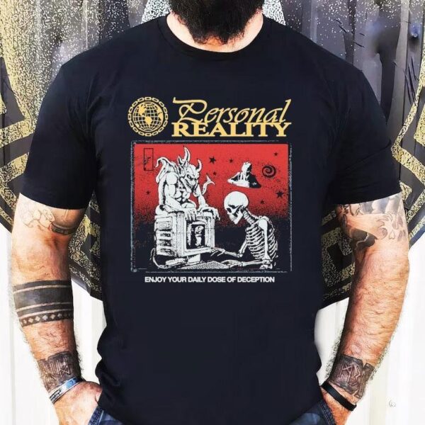 Hasan Piker Personal Reality Enjoy Your Daily Dose Of Deception Skeleton Devil Computer Shirt