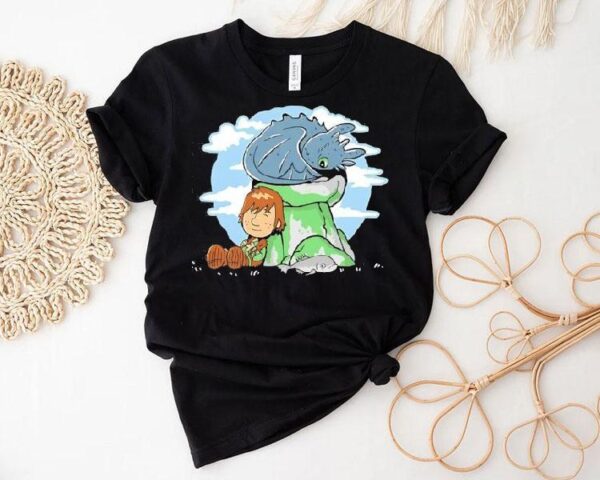 Hiccup And Toothless From How To Train Your Dragon Style Of Peanuts Shirt