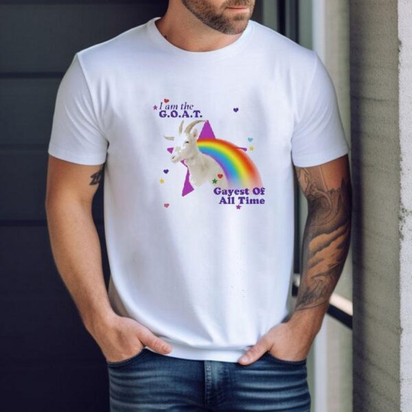 I Am The Goat Gayest Of All Time Rainbow Shirt