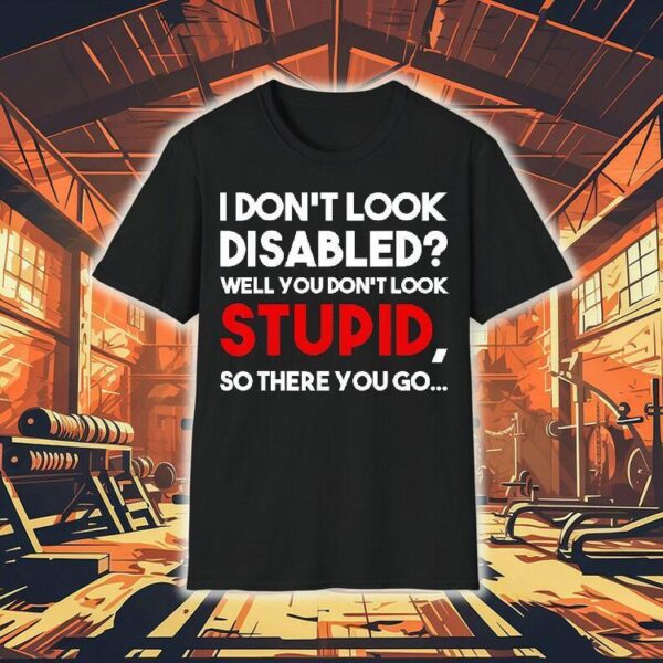 I Don’t Look Disabled Well You Don’t Look Stupid So There You Go Shirt