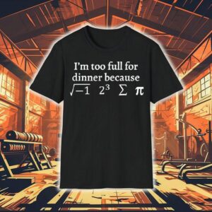 I M Too Full For Dinner Because Of This Tshirt