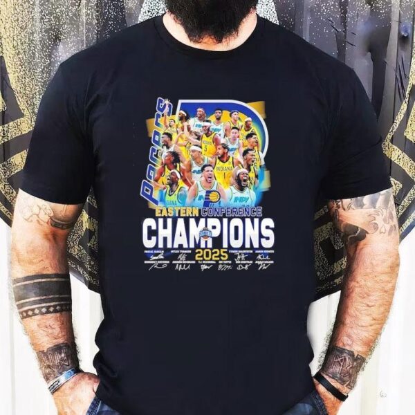 Indiana Pacers Eastern Conference Champions 2025 Signatures Shirt