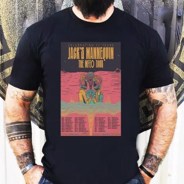 Jack’s Mannequin Celebrating 20 Years The Mfeo Tour Boston, Ma June 6 2025 Tour Dates Shirt