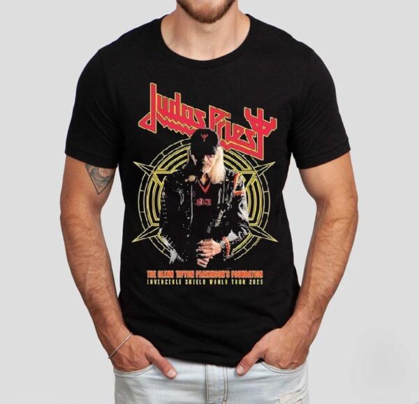 Judas Priest The Glenn Tipton Parkinson’s Foundation Invincible Shield Of Pain World Tour 2025 Shirt
