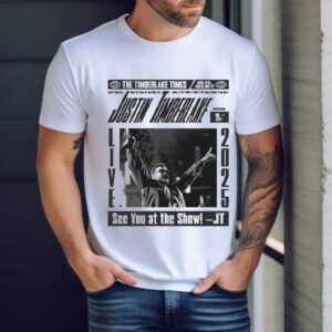 Justin Timberlake The Timberlake Times See You At The Show Live Newspaper Tour Tshirt