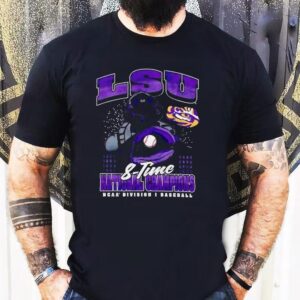 Lsu Tigers 8-time National Champions Ncaa Division I Baseball Shirt