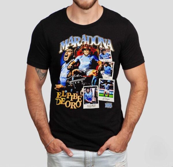 Maradona El Pibe De Oro Signature Vintage Shirt
