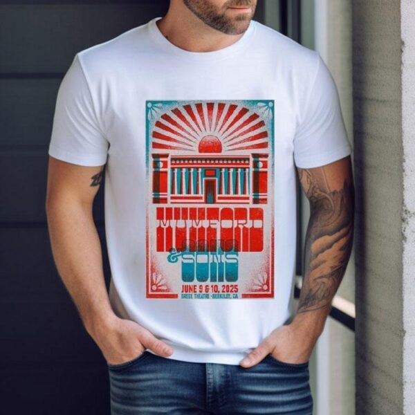 Mumford Sons Tour Berkeley, Ca 2025 June 9 10 Shirt
