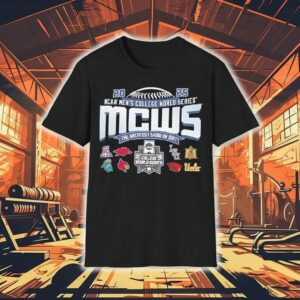 Ncaa Men’s College World Series Mcws The Greatest Show On Dirt 2025 8 Teams Logo Shirt