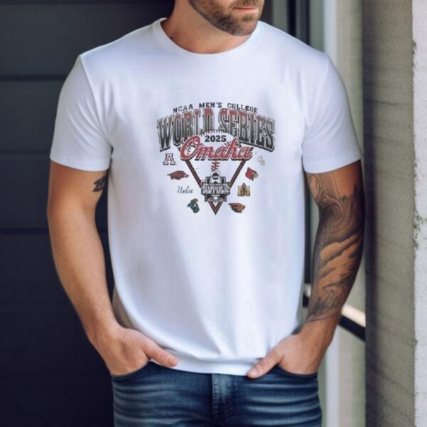 Ncaa Men’s College World Series Omaha 8 Teams Logo 2025 Vintage Shirt