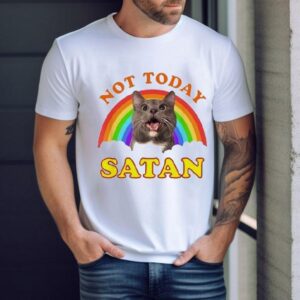 Not Today Satan Cat Pride Rainbow Shirt
