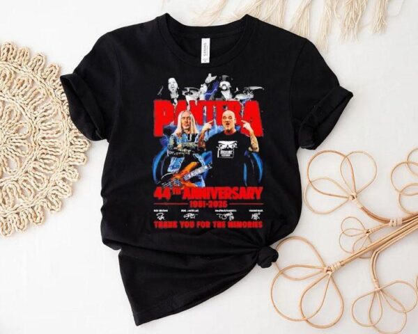 Pantera 44th Anniversary Thank You For The Memories Signatures Shirt
