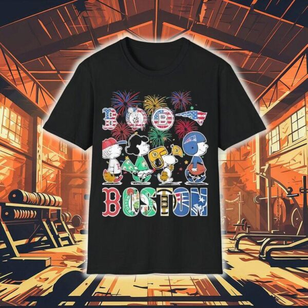 Peanut Snoopy And Friends Boston Team Happy Of 4th June Shirt