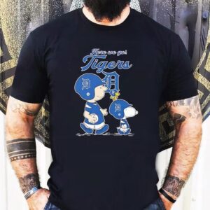 Peanuts Here We Go Detroit Tigers Tshirt