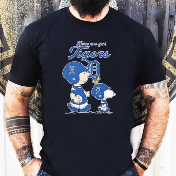 Peanuts Here We Go Detroit Tigers Shirt