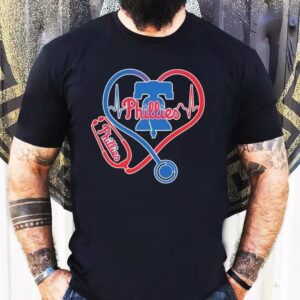 Philadelphia Phillies Caring Hearts Nurse Stethoscope Shirt