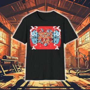 Queen Of The Stone Age Hard Rock Live At Etess Arena On Atlantic City Nj On June In Times New Roman Tshirt