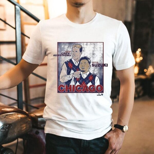 Seiya Suzuki And Pete Crow-armstrong Family Portrait Step Brothers Chicago Cubs Shirt
