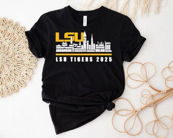 Skyline Name Lsu Tigers 2025 Shirt
