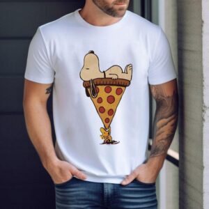 Snoopy And Woodstock And A Giant Slice Of Pizza Shirt