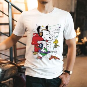 Snoopy And Woodstock Bouncing On A Pogo Ball And A Pogo Stick Shirt