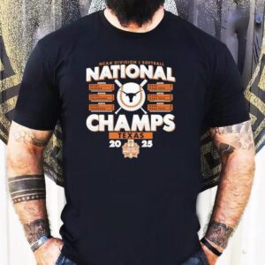 Texas Longhorns Blue 84 Unisex Ncaa Softball Women’s College World Series Champions Schedule 2025 Shirt