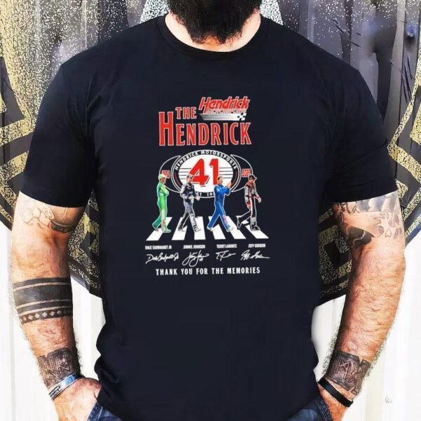 The Hendrick Hendrick Motorsports 41st Anniversary Thank You For The Memory Signatures Shirt