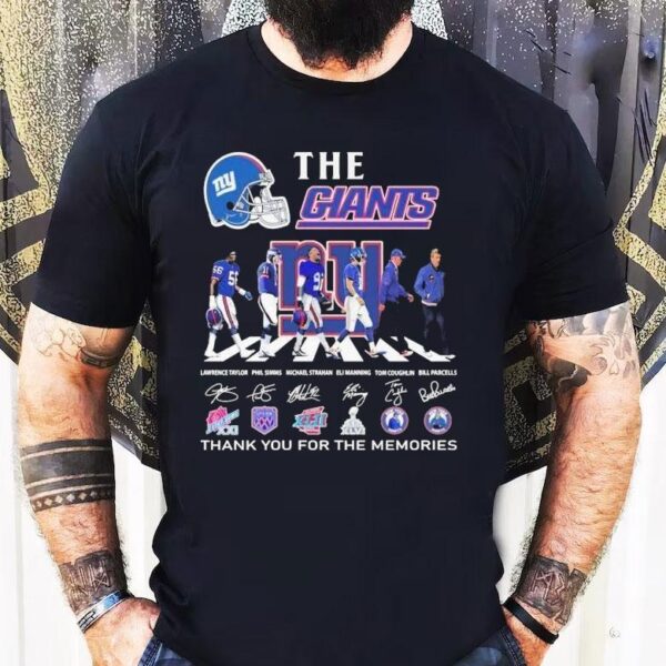 The New York Giants Thank You For The Memories Road Abbey Signatures Shirt
