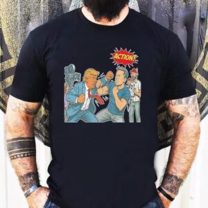 Trump Vs Musk Fake Fight Action Shirt