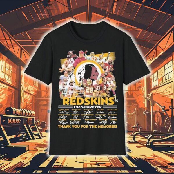 Washington Commanders Redskins 1933 Forever Thank You For The Memories Signatures Shirt
