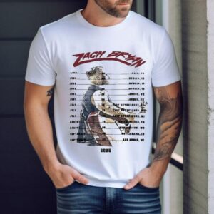 Zach Bryan World Summer Tour Dates Guitar Tshirt