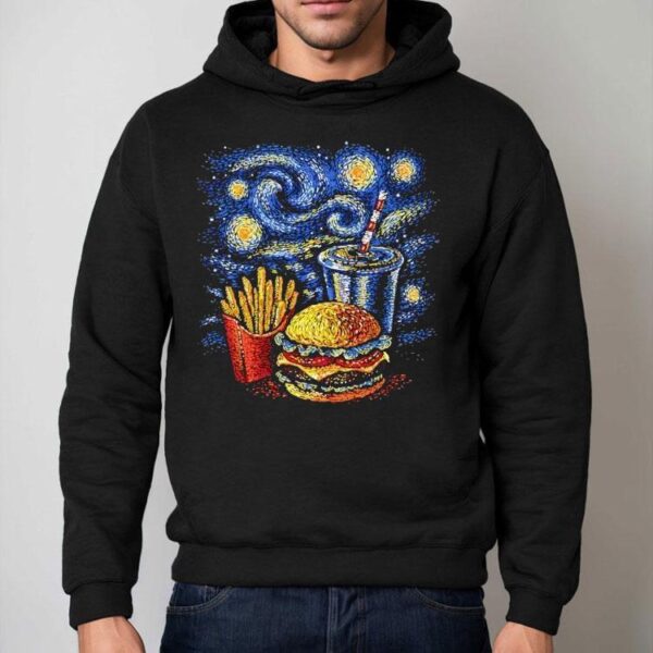 A Fast Food Meal Style Of Van Gogh’s Starry Night Shirt