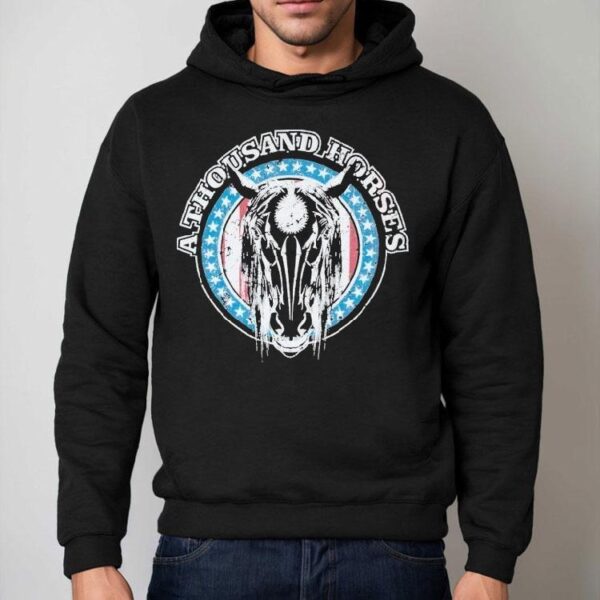 A Thousand Horses Black Horse Skull Shirt
