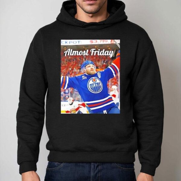 Almost Friday Edmonton Oilers Hockey Photo Shirt