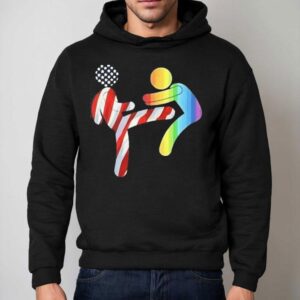 American Kicking Lgbt Pride Hoodie