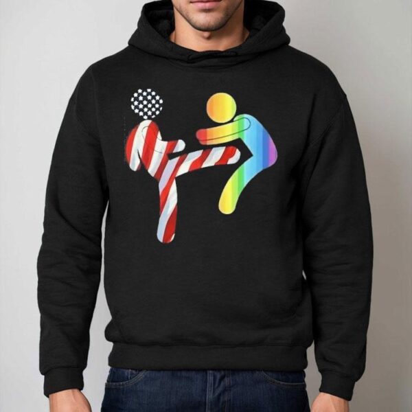 American Kicking Lgbt Pride Shirt