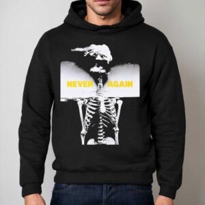 Anti Nuclear Movement House Nyc X Peter Kennard Never Again Skeleton Hoodie