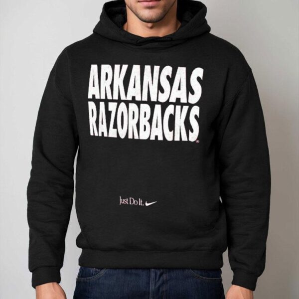 Arkansas Razorbacks Omahogs 2025 College World Series Dugout The Arkansas Razorbacks Are Here To Win Just Do It Nike Shirt
