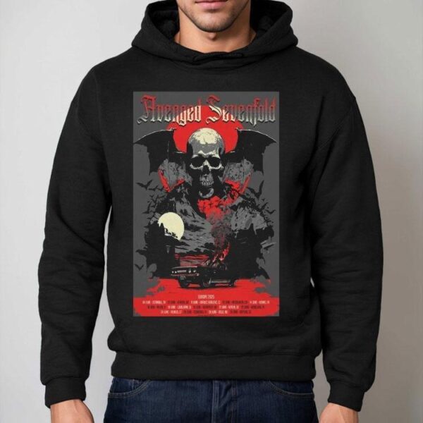 Avenged Sevenfold June 7 2025 Athens Gr Tour Shirt