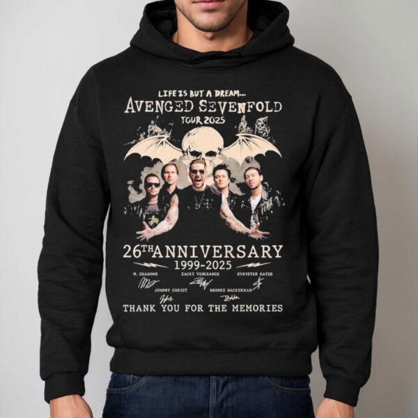 Avenged Sevenfold Life Is But A Dream Tour 2025 26th Anniversary 1996 2025 Thank You For The Memories Signatures Shirt