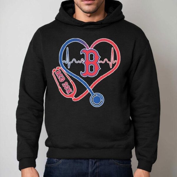 Boston Red Sox Caring Hearts Nurse Stethoscope Shirt