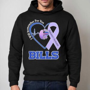 Buffalo Bills I Will Remember For You Alzheimer S Awareness Heartbea Hoodie
