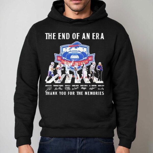 Buffalo Bills The End Of An Era Farewell Tour 1973 2025 Thank You For The Memories Road Abbey Signatures Shirt