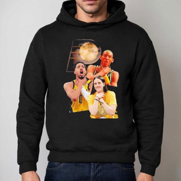 Caitlin Clark Tyrese Haliburton Reggie-miller Choke Indiana Pacers Logo Shirt