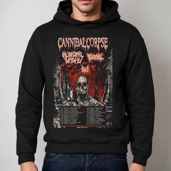 Cannibal Corpse Municipal Waste + Full Of Hell 2025 Tour Dates Shirt